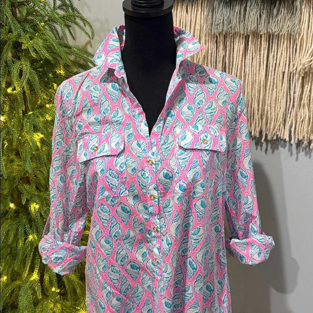 Lilly Pulitzer Size S Seashell Tunic Dress - Picture 3 of 11